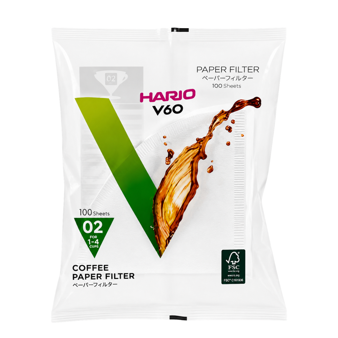 Filtros de Papel Hario V60 02 – 100 Unidades